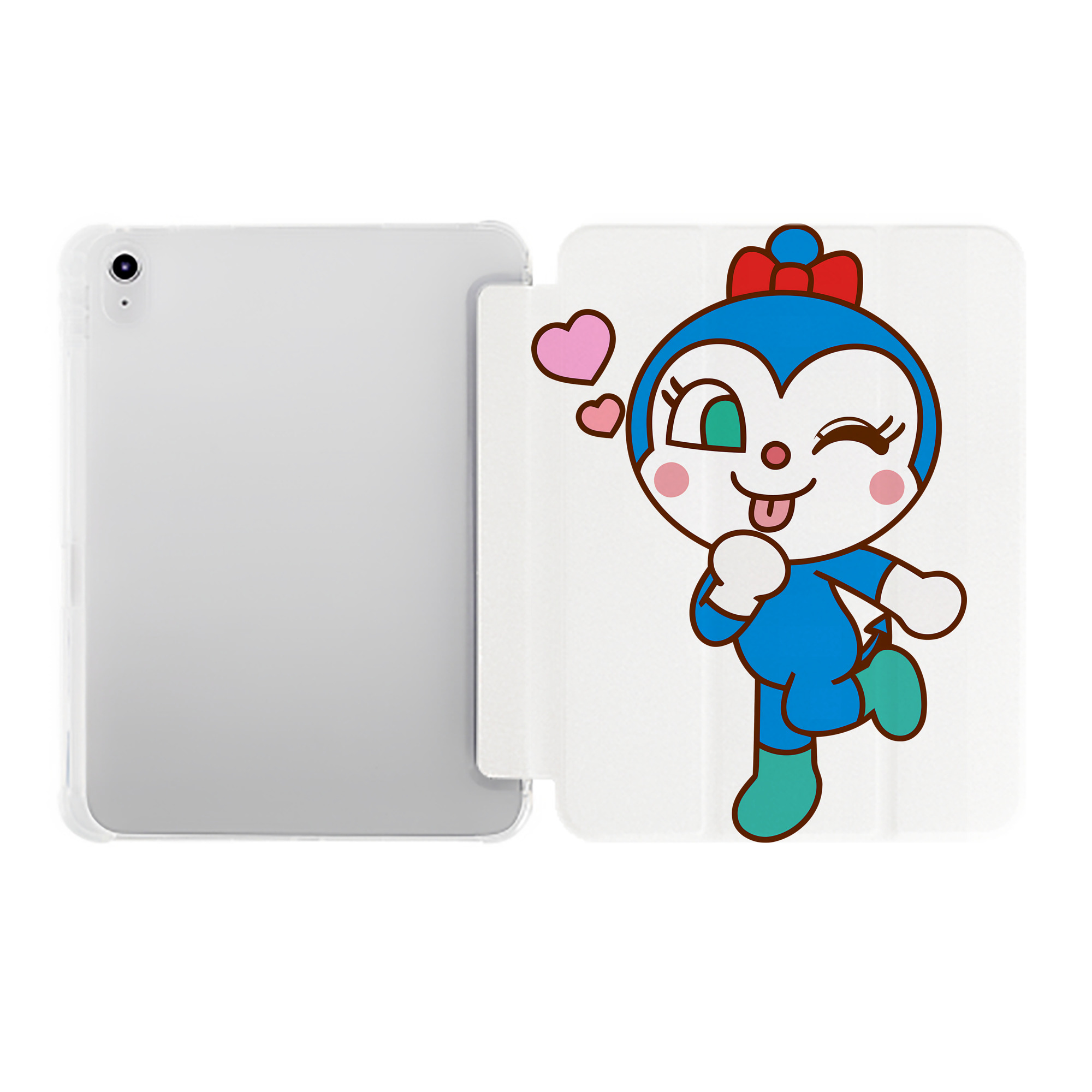 （画像用） アンパンマン Anpanman IPad ケース ペン収納付き 三つ折りスタンド PUレザー×シリコン 対応機種9.5/10.5/10.9インチ